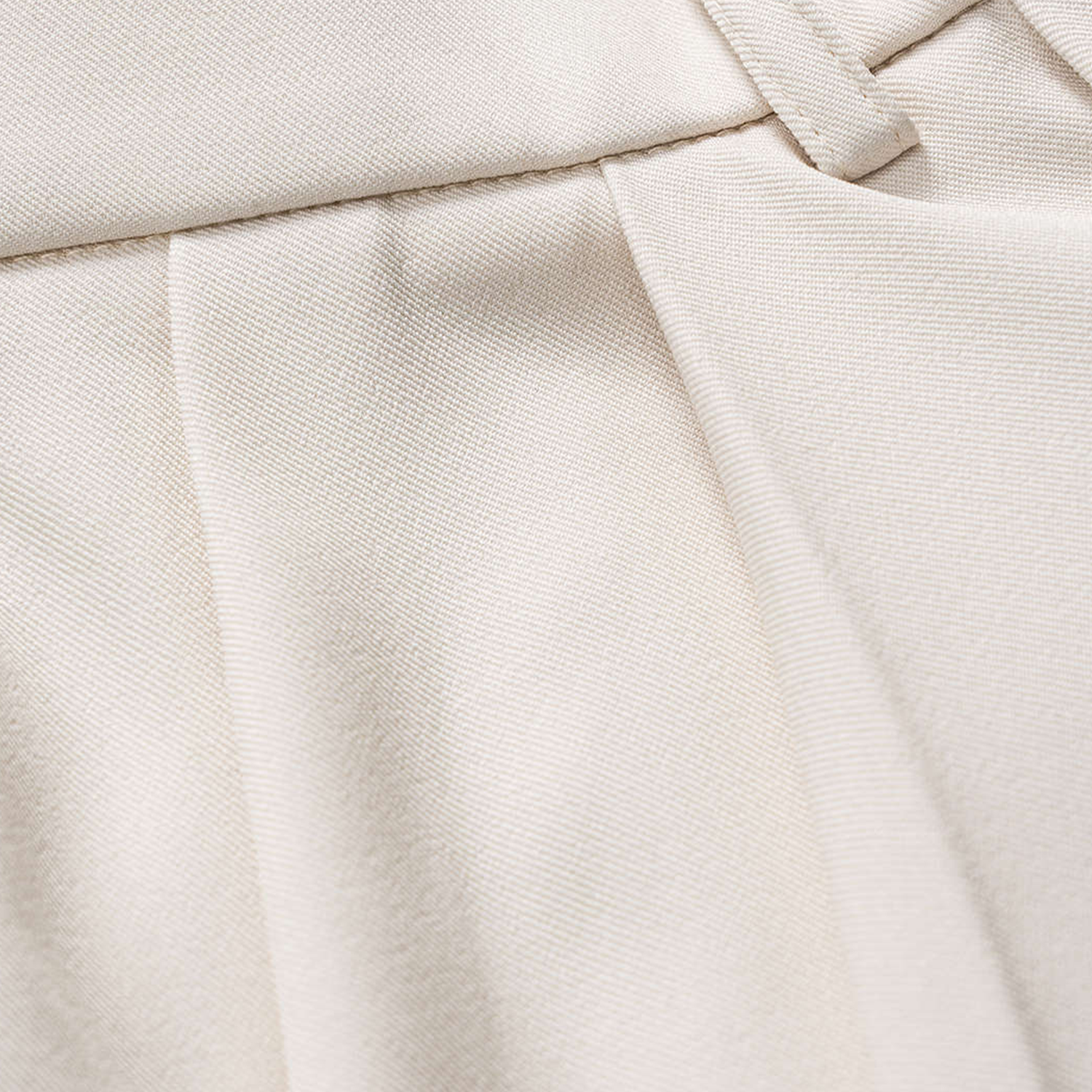 Ruched Solid‑Color Draped Tulip‑Cut Trousers